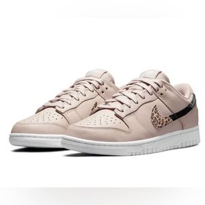 Nike Dunk low Animal print dusty Pink sz10